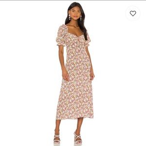 Faithfull the Brand X REVOLVE Lennox Midi Dress in Red Vionette Floral